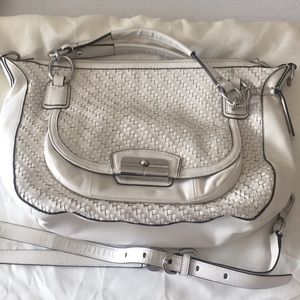 Coach Cream Woven Leather Satchel mod #3H00064069